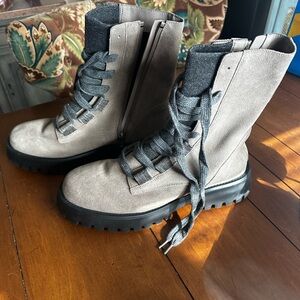 Amazon Women's Gray Combat Boots
